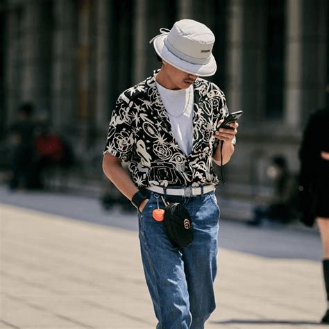 bucket hat fashion male.